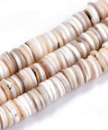 (SH8246-02) Natural Freshwater Shell Beads Heishi Beads, Shell Shards, Wheat 9~10mm in diameter (1 STR) (SH8246-02) Natural Freshwater Shell Beads Heishi Beads, Shell Shards, Wheat 9~10mm in diameter (1 STR)