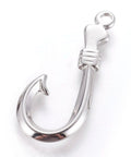 (SH8731-P) 304 Stainless Steel S-Hook Clasps, Fish Hook Charms, 37x15.5mm (1 PC) (SH8731-P) 304 Stainless Steel S-Hook Clasps, Fish Hook Charms, 37x15.5mm (1 PC)