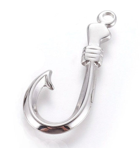 (SH8731-P) 304 Stainless Steel S-Hook Clasps, Fish Hook Charms, 37x15.5mm (1 PC) (SH8731-P) 304 Stainless Steel S-Hook Clasps, Fish Hook Charms, 37x15.5mm (1 PC)