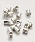 (SILV-7937-04S) 925 Sterling Silver Column Bead Spacers, Silver 1.5mm (2 GMS/+-160 PCS) (SILV-7937-04S) 925 Sterling Silver Column Bead Spacers, Silver 1.5mm (2 GMS/+-160 PCS)