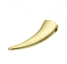 SILVER 925 3 MICRON GOLD PLATED SILVER 925 18MM HORN FULL CHARMS HOLE 1,2MM SILVER 925 18MM HORN FULL CHARMS HOLE 1,2MM