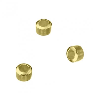 3 MICRON GOLD PLATED Silver 925 2,5x1,6mm Smooth Tube Beads Silver 925 2,5x1,6mm Smooth Tube Beads