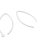 SILVER 925 SILVER 925 30MM OPEN ARABESQUE HOOK EARRING SUPPORTS SILVER 925 30MM OPEN ARABESQUE HOOK EARRING SUPPORTS