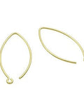 3 MICRON GOLD PLATED (925-EH84-3GP) SILVER 925 30MM OPEN ARABESQUE HOOK EARRING SUPPORTS SILVER 925 30MM OPEN ARABESQUE HOOK EARRING SUPPORTS