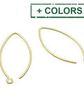 SILVER 925 30MM OPEN ARABESQUE HOOK EARRING SUPPORTS SILVER 925 30MM OPEN ARABESQUE HOOK EARRING SUPPORTS
