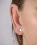 Silver 925 4mm Round Flat Mirror Polished Stud Earrings Silver 925 4mm Round Flat Mirror Polished Stud Earrings