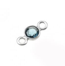 SILVER 925 SILVER 925 4MM SET LONDON BLUE TOPAZ BRIOLETTES 2 RINGS SILVER 925 4MM SET LONDON BLUE TOPAZ BRIOLETTES 2 RINGS