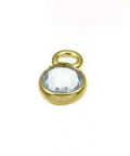 SILVER 925 - 3 MICRON GOLD PLATED (925-P120-3GP) SILVER 925 4MM SET SKY BLUE TOPAZ HYDROTHERMAL QUARTZ 1 RING SILVER 925 4MM SET SKY BLUE TOPAZ HYDROTHERMAL QUARTZ 1 RING