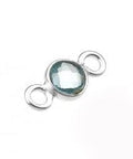 SILVER 925 (925-L117-S) SILVER 925 4MM SET SKY BLUE TOPAZ HYDROTHERMAL QUARTZ 2 RINGS SILVER 925 4MM SET SKY BLUE TOPAZ HYDROTHERMAL QUARTZ 2 RINGS