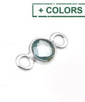 SILVER 925 4MM SET SKY BLUE TOPAZ HYDROTHERMAL QUARTZ 2 RINGS SILVER 925 4MM SET SKY BLUE TOPAZ HYDROTHERMAL QUARTZ 2 RINGS
