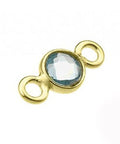 SILVER 925 - 3 MICRON GOLD PLATED (925-L117-3GP) SILVER 925 4MM SET SKY BLUE TOPAZ HYDROTHERMAL QUARTZ 2 RINGS SILVER 925 4MM SET SKY BLUE TOPAZ HYDROTHERMAL QUARTZ 2 RINGS