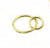 3 MICRON GOLD PLATED (925-ER80-3GP) SILVER 925 - 5 & 10MM ENTWINED RINGS SILVER 925 - 5 & 10MM ENTWINED RINGS