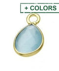 SILVER 925 6MM BLUE CATS EYES SET DROP SHAPED BRIOLETTES WITH RING (1 PC) SILVER 925 6MM BLUE CATS EYES SET DROP SHAPED BRIOLETTES WITH RING (1 PC)