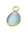 SILVER 925 - 3 MICRON GOLD PLATED (925-D116-3GP) SILVER 925 6MM BLUE CATS EYES SET DROP SHAPED BRIOLETTES WITH RING (1 PC) SILVER 925 6MM BLUE CATS EYES SET DROP SHAPED BRIOLETTES WITH RING (1 PC)