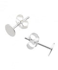 SILVER 925 SILVER 925 6MM FLAT STUD EARRINGS SUPPORTS (1 PAIR) SILVER 925 6MM FLAT STUD EARRINGS SUPPORTS (1 PAIR)
