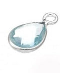 SILVER 925 (925-D105-S) SILVER 925 6MM SKY BLUE TOPAZ HYDROTHERMAL QUARTZ SET DROP SHAPED BRIOLETTES RING (1 PC) SILVER 925 6MM SKY BLUE TOPAZ HYDROTHERMAL QUARTZ SET DROP SHAPED BRIOLETTES RING (1 PC)