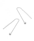 Silver 925 Silver 925 70mm Chain Earring Threads With 3mm End Bead Silver 925 70mm Chain Earring Threads With 3mm End Bead