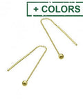 Silver 925 70mm Chain Earring Threads With 3mm End Bead Silver 925 70mm Chain Earring Threads With 3mm End Bead