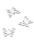 SILVER 925 (925-BP65-) SILVER 925 7MM LASER CUT BUTTERFLY CHARMS (2 PCS) SILVER 925 7MM LASER CUT BUTTERFLY CHARMS (2 PCS)
