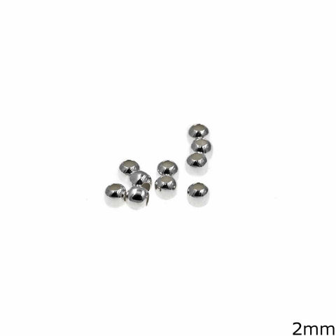 SILVER (SILVT-7996S) Silver 925 Crimp Beads 2mm (1.5 GRAMS) Silver 925 Crimp Beads 2mm (1.5 GRAMS)