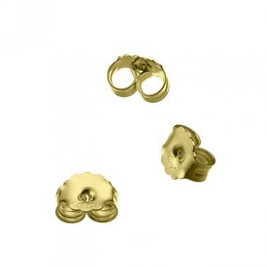 3 MICRON GOLD PLATED Silver 925 Earring Butterfly Backs 5mm Silver 925 Earring Butterfly Backs 5mm