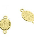 SILVER 925 3 MICRON GOLD PLATED SILVER 925 OVAL VIRGIN MARY MEDALS 8X6MM 2 RINGS SILVER 925 OVAL VIRGIN MARY MEDALS 8X6MM 2 RINGS