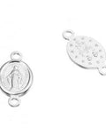 SILVER 925 SILVER 925 OVAL VIRGIN MARY MEDALS 8X6MM 2 RINGS SILVER 925 OVAL VIRGIN MARY MEDALS 8X6MM 2 RINGS