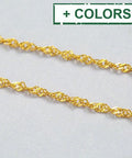 Silver 925, Water Wave Twisted Chain, 40cm Silver 925, Water Wave Twisted Chain, 40cm