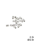 SILVER 925 (SILVT-7995) (SILVT-7995-X) Silver 925 Tube Crimp Beads 2.5mm with Hole 0.9mm SILVER (1.5 GMS) (SILVT-7995-X) Silver 925 Tube Crimp Beads 2.5mm with Hole 0.9mm SILVER (1.5 GMS)