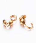 (SK6426B) 304 Stainless Steel, Clamshell Knot Cover, Golden 5X10mm (10 PCS) 304 Stainless Steel Bead Tips, Calotte Ends, Clamshell Knot Cover, Golden Size: about 5mm wide, 10mm long, 4mm thick; inner diameter: 3mm.