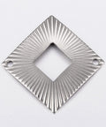 (SL5246) 304 Stainless Steel Links, Rhombus, Stainless Steel 35MM (2 PCS) 304 Stainless Steel Links, Rhombus, Stainless Steel Color Size: about 35mm wide, 35mm long, 2mm thick, hole: 2mm.