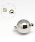 (SL5393) 304 Stainless Steel Magnetic Clasps, Round, Stainless Steel Color 23MM 304 Stainless Steel Magnetic Clasps, Round, Stainless Steel Color Size: about 16mm wide, 23mm long, hole: 2mm.