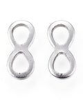(SL5559) 304 Stainless Steel Links, Infinity, Stainless Steel 10MM 304 Stainless Steel Links, Infinity, Stainless Steel Color Size: about 4.5mm wide, 10mm long, 1mm thick, hole: 3x3.5mm.
