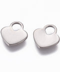 (SL6899A) 304 Stainless Steel Charms, Heart Lock, 10mm wide (20 PCS) (SL6899A) 304 Stainless Steel Charms, Heart Lock, 10mm wide (20 PCS)