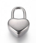 (SL6902A) 304 Stainless Steel Pendants, Heart Lock, 10.5 X 16MM (2 PCS) (SL6902A) 304 Stainless Steel Pendants, Heart Lock, 10.5 X 16MM (2 PCS)