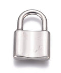 (SL7041A) 304 Stainless Steel Pendants, Padlock, 31X20mm (2 PCS) (SL7041A) 304 Stainless Steel Pendants, Padlock, 31X20mm (2 PCS)
