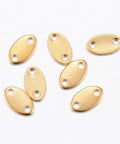 (SL7388-S) 304 Stainless Steel Links connectors, Oval, Golden 6mm  (10 PCS) (SL7388-S) 304 Stainless Steel Links connectors, Oval, Golden 6mm  (10 PCS)