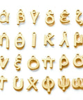 (SL8401-X) Ion Plating (IP) 304 Stainless Steel Lowercase Greek Alphabet, 7x12mm (SL8401-X) Ion Plating (IP) 304 Stainless Steel Lowercase Greek Alphabet, 7x12mm