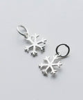 Snowflake Winter 925 Silver DIY Charm 11x9mm Snowflake Winter 925 Silver DIY Charm 11x9mm