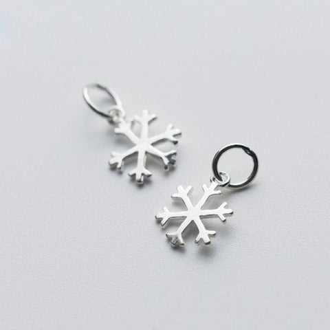 Snowflake Winter 925 Silver DIY Charm 11x9mm Snowflake Winter 925 Silver DIY Charm 11x9mm