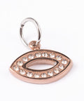 (SP5479) Horse Eye 304 Stainless Steel Rhinestone Charms, Rose Gold 12MM Horse Eye 304 Stainless Steel Rhinestone Charms, Rose Gold Size: about 12mm wide, 9mm long, 1mm thick, hole: 4.5mm.