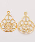 (SP5485) 304 Stainless Steel Pendants, Drop, Golden 20MM (10 PCS) 304 Stainless Steel Pendants, Drop, Golden Size: about 15mm wide, 20mm long, 1.2mm thick, hole: 1mm.