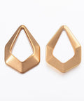 (SP6374A) 304 Stainless Steel Pendants, Drop, Golden Size: about 21mm long, 15mm wide (4 PCS) 304 Stainless Steel Pendants, Drop, Golden Size: about 21mm long, 15mm wide, 1mm thick, hole: 14x9mm.