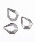 (SP6422B) 304 Stainless Steel Pendants, Drop, Size: about 21mm long, (4 PCS) 304 Stainless Steel Pendants, Drop, Stainless Steel Color Size: about 21mm long, 15mm wide, 1mm thick, hole: 14x9mm.