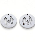 (SP6906A) 304 Stainless Steel, Flat Round with Family 16MM (5 PCS) (SP6906A) 304 Stainless Steel, Flat Round with Family 16MM (5 PCS)