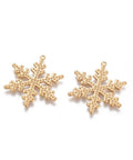 (SP7783-G) Vacuum Plating 304 Stainless Steel Pendant Rhinestone Settings, Snowflake, Golden 30x36mm (2 PCS) (SP7783-G) Vacuum Plating 304 Stainless Steel Pendant Rhinestone Settings, Snowflake, Golden 30x36mm (2 PCS)