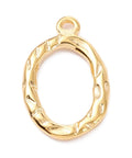 (SP8359-G) Vacuum Plating 304 Stainless Steel, Hammered Oval, Golden 14x21mm (2 PCS) (SP8359-G) Vacuum Plating 304 Stainless Steel, Hammered Oval, Golden 14x21mm (2 PCS)
