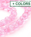 Spray Painted Crackle Glass Beads, 6mm Spray Painted Crackle Glass Beads, 6mm