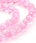 HOT PINK Spray Painted Crackle Glass Beads, 6mm Spray Painted Crackle Glass Beads, 6mm