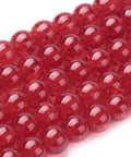 RED Spray Painted Crackle Glass Beads, 6mm Spray Painted Crackle Glass Beads, 6mm